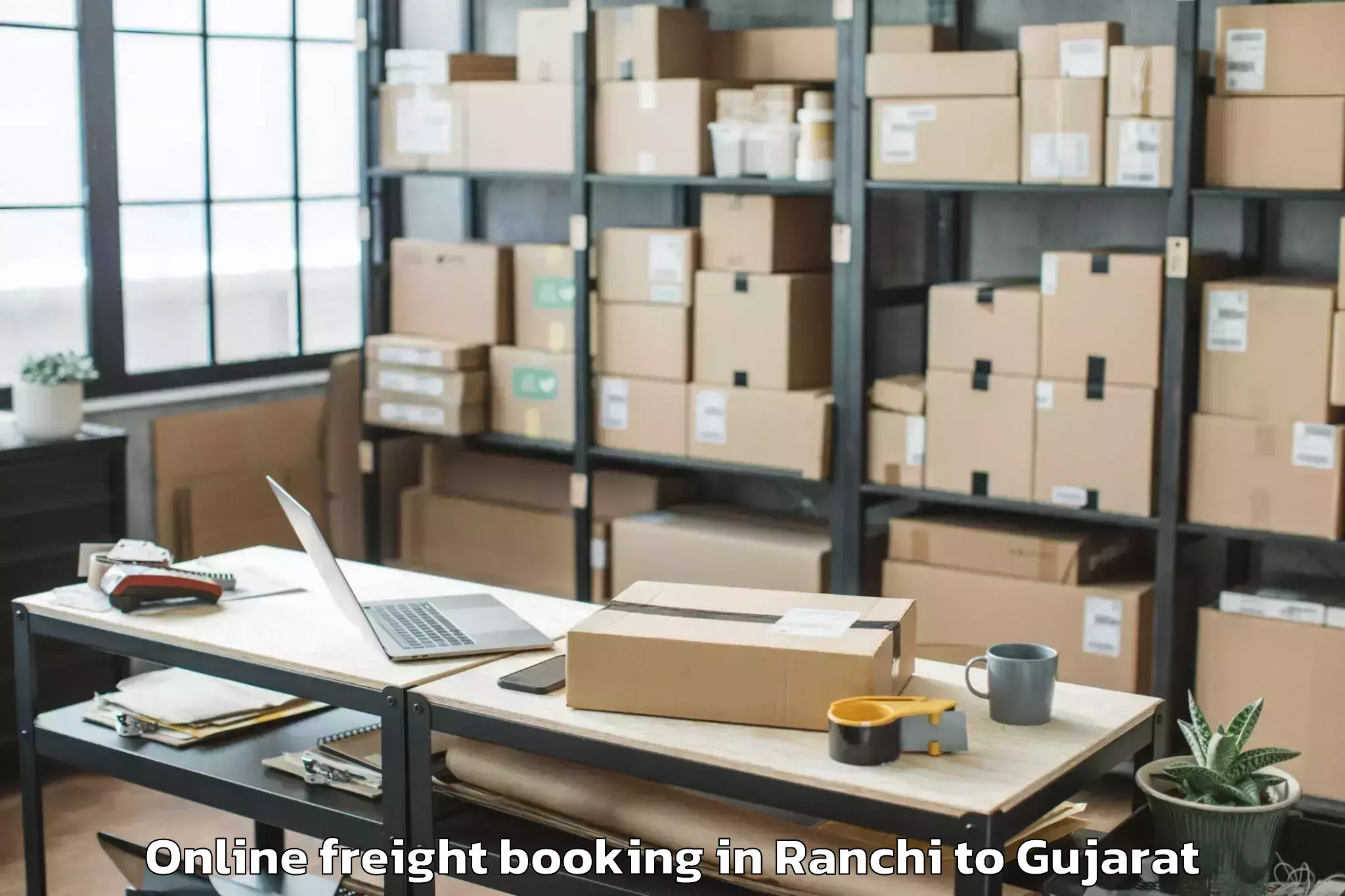 Expert Ranchi to Khambhalia Online Freight Booking